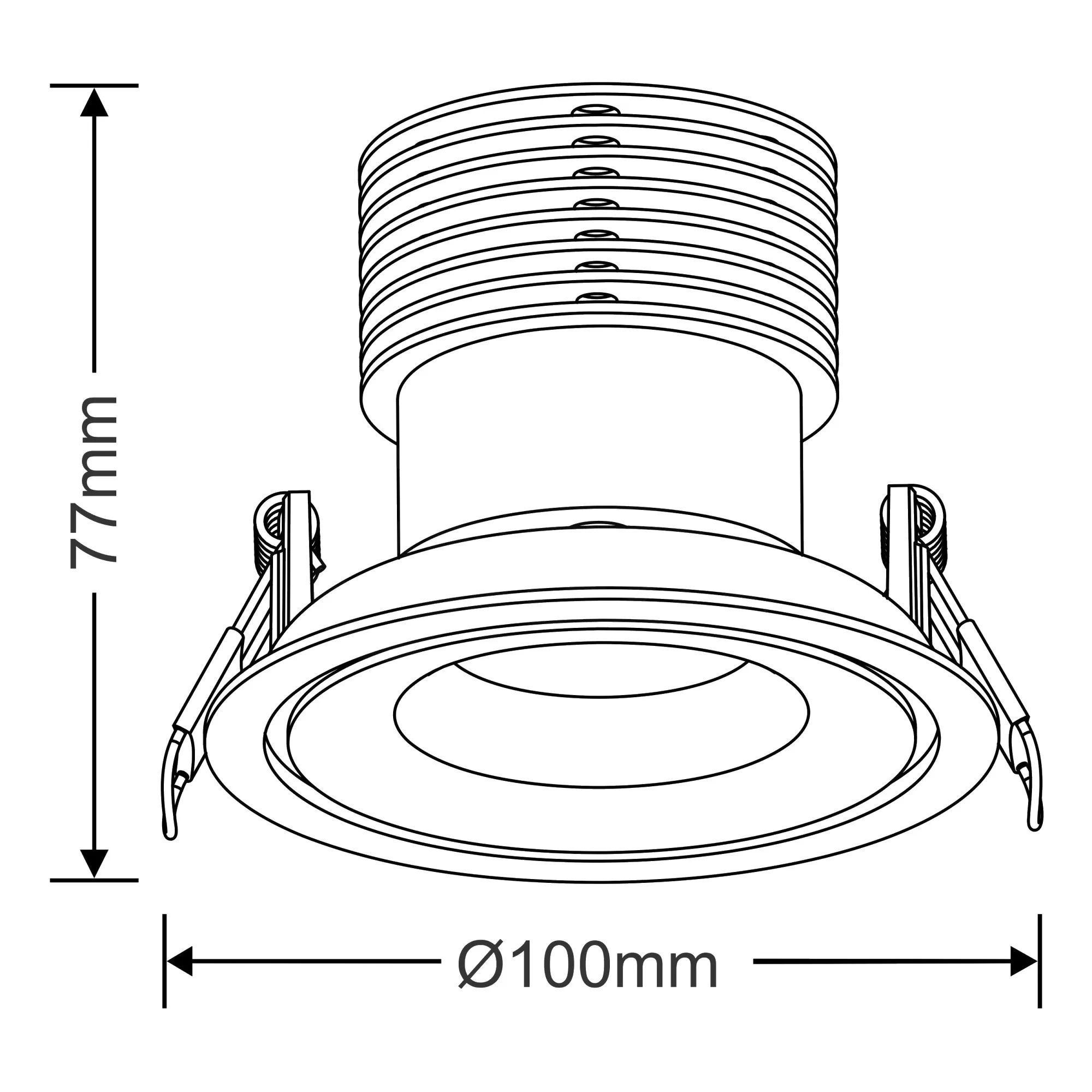 DM200480  Bolor 11, 11W LED Downlight 780lm 25° 4000K IP20